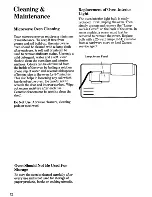 Предварительный просмотр 13 страницы Zanussi MW500 Instructions For Use And Care Manual