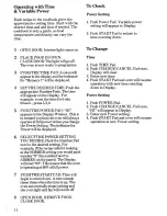 Preview for 12 page of Zanussi MW600 Instructions For The Use And Care