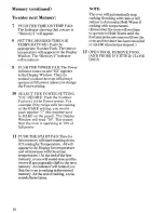 Preview for 20 page of Zanussi MW600 Instructions For The Use And Care