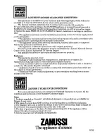 Preview for 27 page of Zanussi MW600 Instructions For The Use And Care