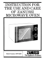 Zanussi MW722M Instructions For Use And Care Manual preview