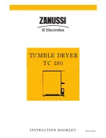 Zanussi TC 180 Instruction Booklet preview