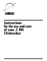 Zanussi Z 100 Use And Care Instructions Manual preview