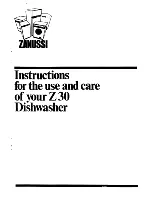 Zanussi Z 30 Instructions For Use Manual preview