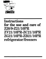Preview for 1 page of Zanussi Z20/9 Instructions For Use Manual