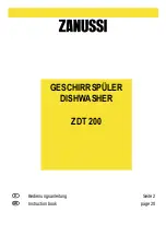 Preview for 1 page of Zanussi ZDT200 Instruction Book