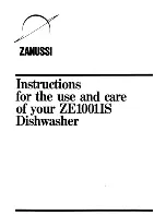 Zanussi ZE1001IS Instruction Booklet preview