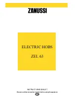 Preview for 1 page of Zanussi ZEL 63 Instruction Booklet