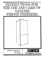 Zanussi ZF 62/26 Instructions For Use And Care Manual preview