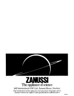 Preview for 24 page of Zanussi ZF45 Instructions For The Use And Care