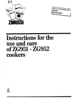 Zanussi ZG951 Instructions For Use Manual preview