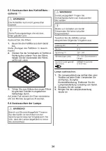 Preview for 34 page of Zanussi ZHB90460XA User Manual