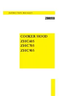 Zanussi ZHC 605 Instruction Booklet предпросмотр