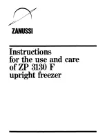 Zanussi ZP 3130 F Instruction Booklet preview