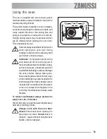 Предварительный просмотр 11 страницы Zanussi ZYB 591 XL Instruction Booklet