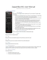 ZapperBox M1 User Manual preview