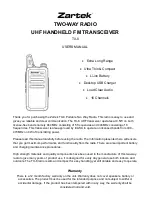 Предварительный просмотр 1 страницы Zartek TX-8 User Manual