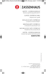 Preview for 52 page of zassenhaus BARISTA PRO User Manual