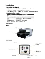 Preview for 3 page of Zavio F611E User Manual