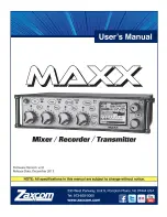 Preview for 1 page of Zaxcom MAXX User Manual