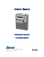 Предварительный просмотр 1 страницы Zaxcom ZFR100 Owner'S Manual