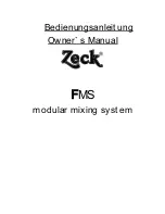 Zeck Audio FMS series Owner'S Manual preview
