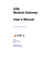 Zed-3 GS8 User Manual предпросмотр