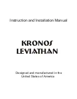 Zed Audio Kronos Instruction & Installation Manual preview