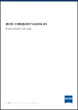 Preview for 1 page of Zeiss CONQUEST GAVIA 85 Instructions For Use