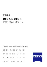 Preview for 1 page of Zeiss DTC-A Instructions For Use Manual