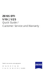 Предварительный просмотр 1 страницы Zeiss DTI 1/19 Quick Manual