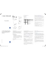 Preview for 1 page of Zeiss Terra Ed 8 x 32 User Instructions