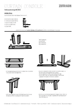 ZEITRAUM CURTAIN CONSOLE Assembly Instructions предпросмотр