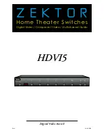 Zektor HDVI5 User Manual предпросмотр