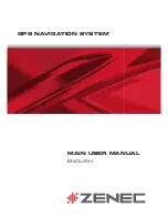 Preview for 1 page of ZENEC ZENEC GPS NAVIGATION SYSTEM Main User Manual