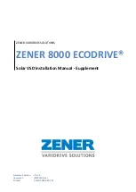 Preview for 1 page of Zener ECODRIVE 8000 Installation Manual Supplement