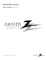 Zenith C27A25 Operating Manual & Warranty preview