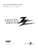 Zenith D52WLCD Series Installation And Operating Manual, Warranty preview