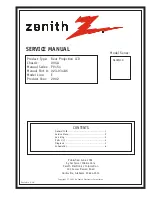 Zenith D60WLCD Series Service Manual preview