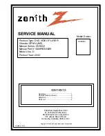 Предварительный просмотр 1 страницы Zenith DVB352 Service Manual