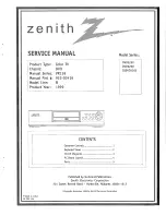 Zenith DVD2250 Service Manual preview