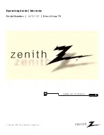 Предварительный просмотр 1 страницы Zenith H27E55DT Operating Manual