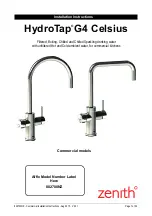 Zenith HydroTap G4 Celsius Series Installation Instructions Manual preview