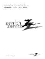 Zenith L15V26D Installation, Setup & Operating Manual preview