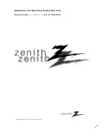Zenith L30W26 Installation And Operating Manual preview