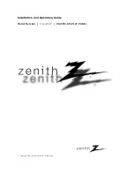 Zenith P42W34P Installation And Operating Manual preview