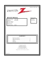 Preview for 1 page of Zenith P42W46X - 42" Flat Panel Plasma ED-Ready TV Service Manual