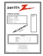 Предварительный просмотр 1 страницы Zenith P50W26 Service Manual