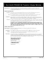 Preview for 32 page of Zenith PRO895X Operating Manual And Warranty