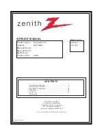 Предварительный просмотр 1 страницы Zenith R50W46 Service Manual